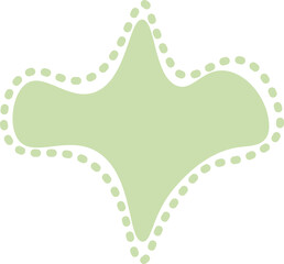 Abstract Geometric Shape with Dotted Border
