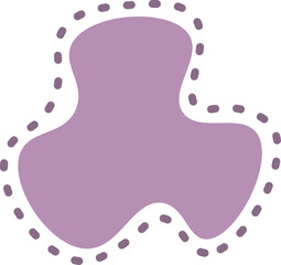 Abstract Geometric Shape with Dotted Border