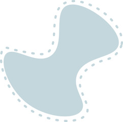 Abstract Geometric Shape with Dotted Border