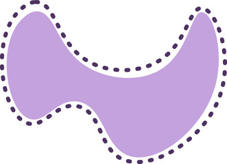 Abstract Geometric Shape with Dotted Border