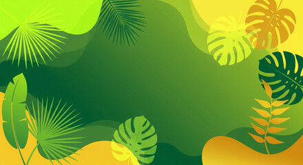 Fototapeta premium Modern tropical Brazilian background design