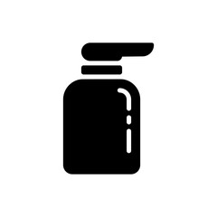 Black Silhouette Modern Liquid Soap Dispenser Icon