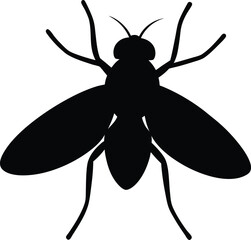 Fly silhouette vector art illustration
