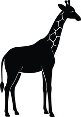 Giraffe silhouette vector art illustration