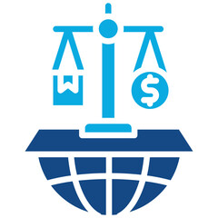 Trade Justice glyph color icon