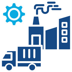 Supply Chain Management glyph color icon