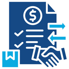 Trade Document glyph color icon