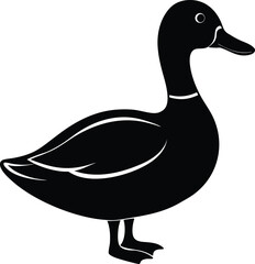 Mallard silhouette vector art illustration