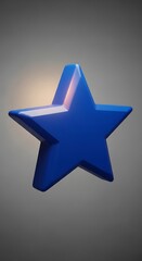 Blue Star - A Symbol of Achievement and Excellence in 3D Rendering.