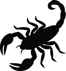 Scorpion silhouette vector art illustration