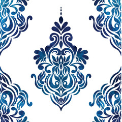 Colorful vintage ceramic tiles wall decoration. Turkish ceramic tiles wall background. Sicilian ceramic style tile, featuring blue decorative flourishes with floral elements.