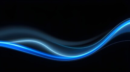 Minimalist abstract wave pattern with smooth, undulating curves and glowing stripes . Generated with AI.