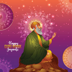 Happy gurpurab creative vector illustration