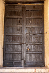 Wooden door in Kairouan Grand Mosque