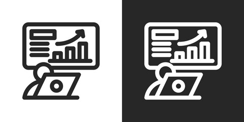 Mentoring Icon Set in Black and White Outline Style