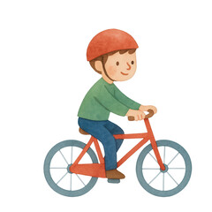 PNG Child riding bicycle illustration.
