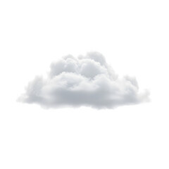 Realistic, fluffy white cloud, perfect for design, weather overlays, or digital art. High-quality PNG. Isolated on white or transparent background. PNG format.
