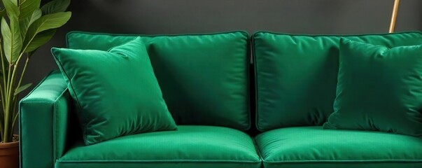 Emerald Green Velvet Cushion Luxurious Comfort for Modern & Traditional Homes