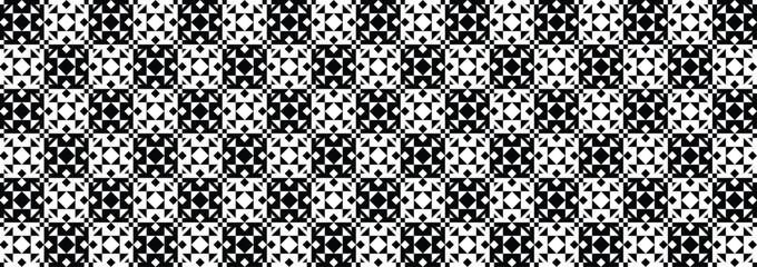 Seamless Geometric Pattern in Black and White unique geometric shape for Wallpapers, Backgrounds, and Graphic Projects
