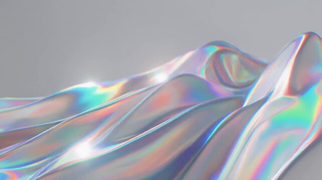 Hologram waves 5 second video with white background ホログラフィックの波の動画 5秒