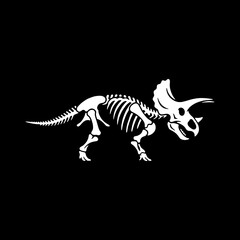 vector illustration of a skeleton dinosaur
