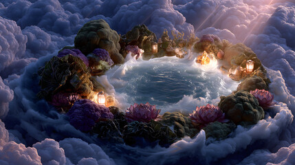 Sui-Tang Dynasties: Three Teachings Fusion - Taoism: Eight Immortals' Tools, Gourd/Fan/Basket, Raging Seas, Mortal Lantern, Heavenly Light
