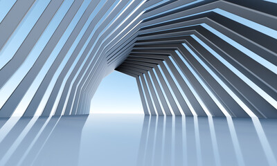 Naklejka premium Abstract architecture background 3d render