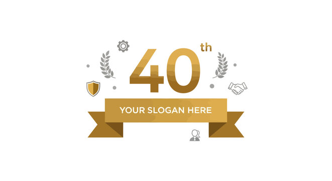 40th Anniversary Event Graphics for Customizable Celebrations