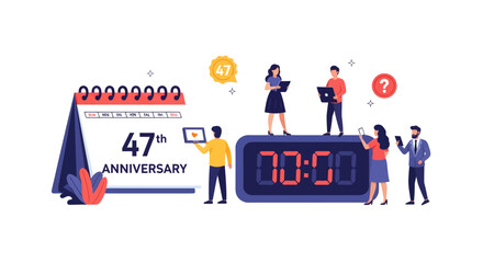 Milestone Event with Team Collaboration and Technology in a Vibrant Office Environment