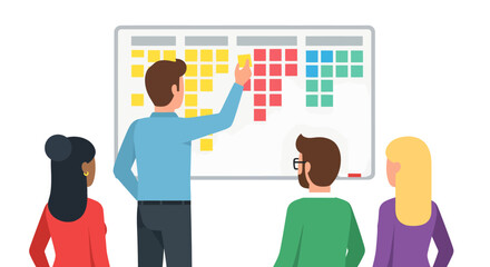 Team Collaboration, Brainstorming Session, Office Workspace, Illustration, Creative Environment, Group Perspective, Problem-Solving Concept