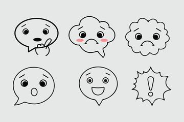set of cartoon faces
