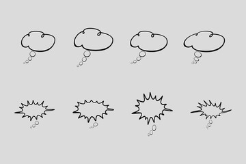 doodle speech bubbles