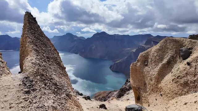 Changbai Mountain Tianchi Lake, Changbai Mountain Scenic Area, Yanbian Korean Autonomous Prefecture, Jilin Province, China