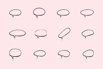 Bubble chat line art 