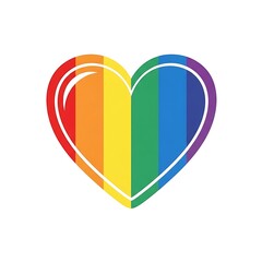 Rainbow Heart - Symbol of LGBTQ Pride and Love.