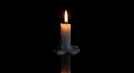 Candlelight in Darkness - A Single Flame of Hope.