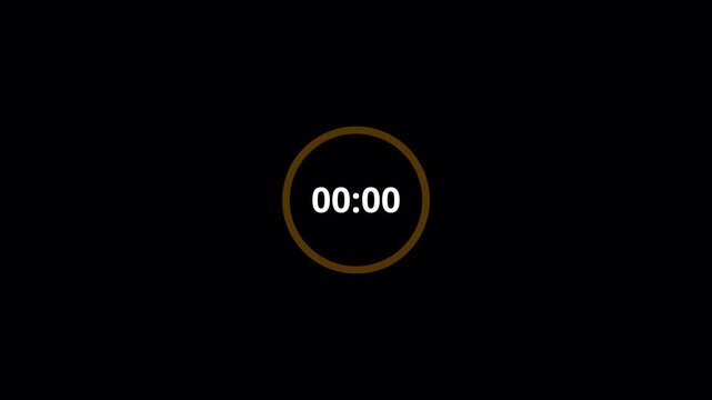 5 seconds countdown animation with transparent background, countdown timer from 5 seconds to 0 with seconds and milliseconds, five seconds countdown timer with alpha channel in 4k.