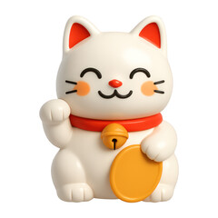 PNG Cute lucky cat illustration.