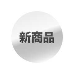 光沢のあるアイコン_新商品_丸型_SILVER