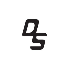 Monogram Simple Design DS Unique minimalist overlaping Initial Bold Logo Alphabet