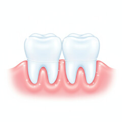 Healthy Teeth and Gums Dental Floss Demonstration for Oral Hygiene and Prevention
