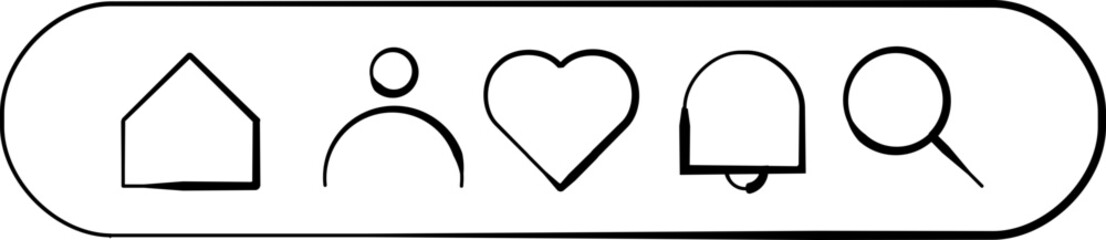 Minimalist Notification Bell Icon with Alert Dot Indicator