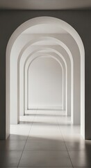 Fototapeta premium Architectural Arches - A Minimalist Perspective on Interior Design.