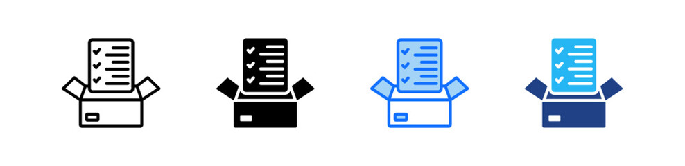 Shipping Invoice Icon Set Multiple Style Collection