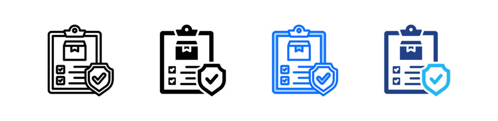 Shipping Insurance Icon Set Multiple Style Collection