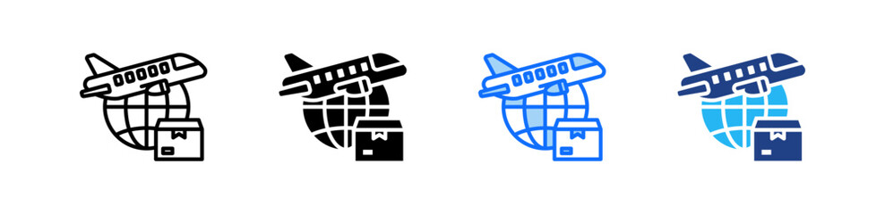 Freight Forwarder Icon Set Multiple Style Collection