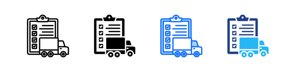 Shipping Manifest Icon Set Multiple Style Collection