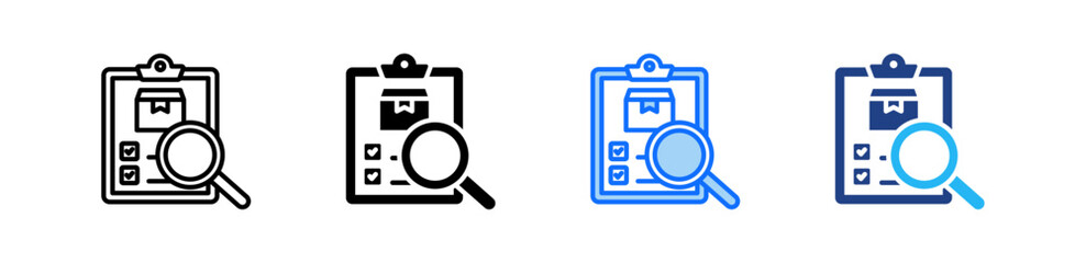 Shipping Inspection Icon Set Multiple Style Collection