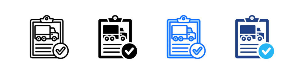 Shipping Order Icon Set Multiple Style Collection