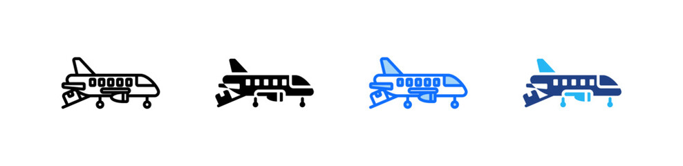 Cargo Loading Icon Set Multiple Style Collection